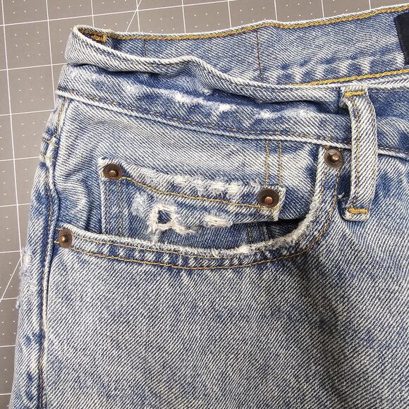 Abercrombie Fitch Jeans 33x32 90s Loose Fit Faded Distressed Grunge Relaxed Y2K - Picture 6 of 16